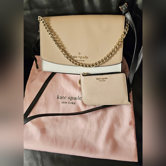 Kate Spade Madison Colorblock Convertible Crossbody Clutch Wallet & Dustbag EUC - Picture 10 of 15